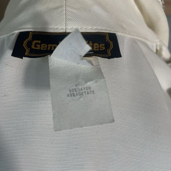 Vintage Gemini Nites Evening Blazer Women Ivory Bling Glittery - Picture 8 of 8